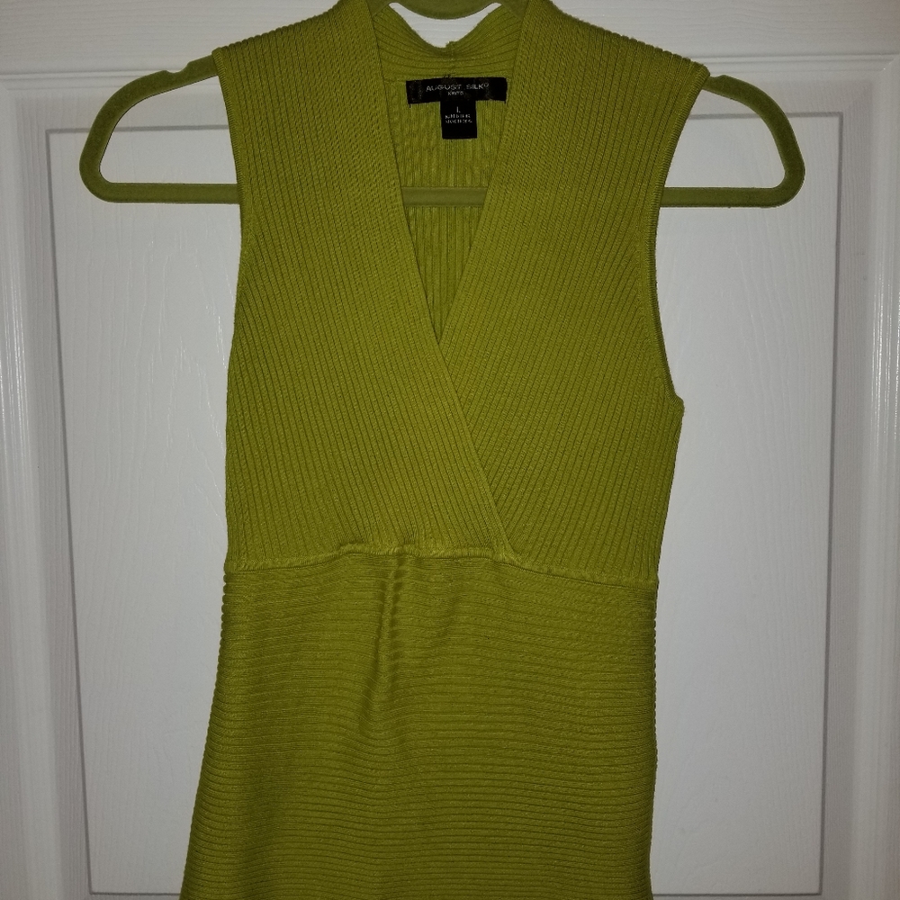 💚August💚 Silk ribbed sweater chartreuse/lime